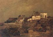 Ralph Blakelock Old New York Shanties at 55th Street and 7th Avenue Spain oil painting artist